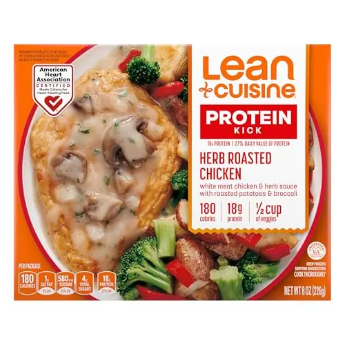 Lean Cuisine Herb Roasted Chicken frozen meal with white meat chicken and vegetables