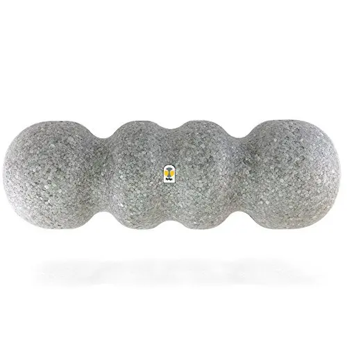 Rollga foam roller with unique contoured design for spine alignment