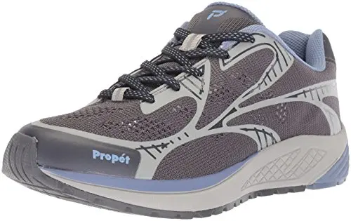 Propet Women's One LT running shoe in lavender/grey color