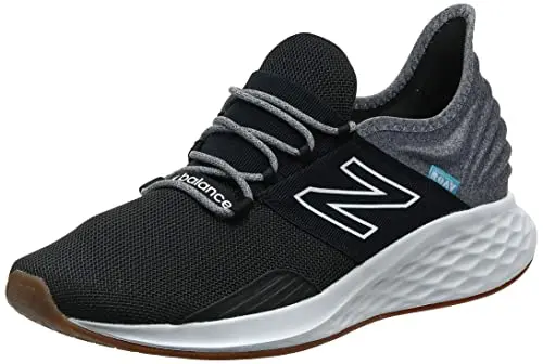 New Balance Fresh Foam Roav V1 running shoes in black and light aluminum