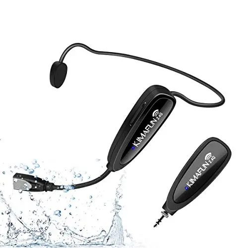 KIMAFUN wireless headset microphone with sweatproof construction