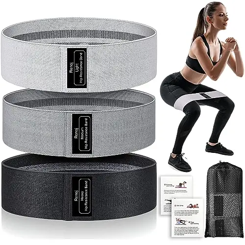 Renoj 3-pack fabric resistance bands for legs and glutes