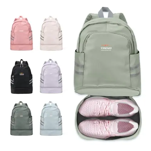 coofay waterproof sports backpack with shoe compartment