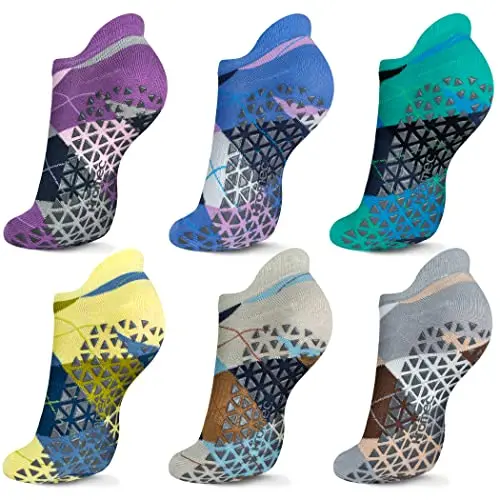 Hromec non slip yoga socks with grips
