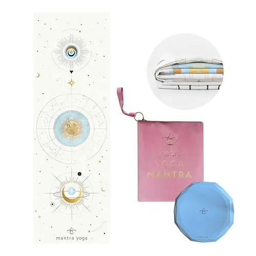 Mantra Yoga travel PRO mat with knee pad and bag in stylish design