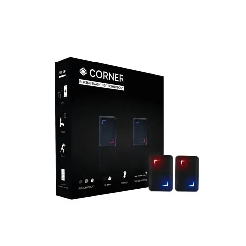 Corner Boxing smart punch trackers with custom wrist wraps