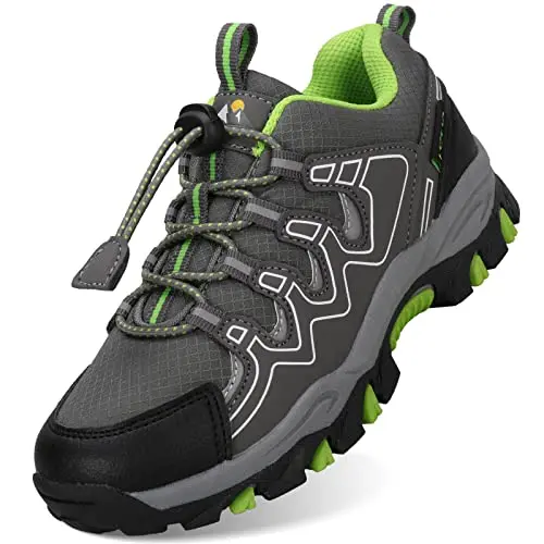 UOVO boys waterproof hiking shoes in grey green