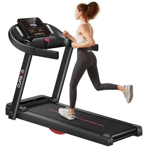 CURSOR FITNESS folding treadmill with heart rate monitoring