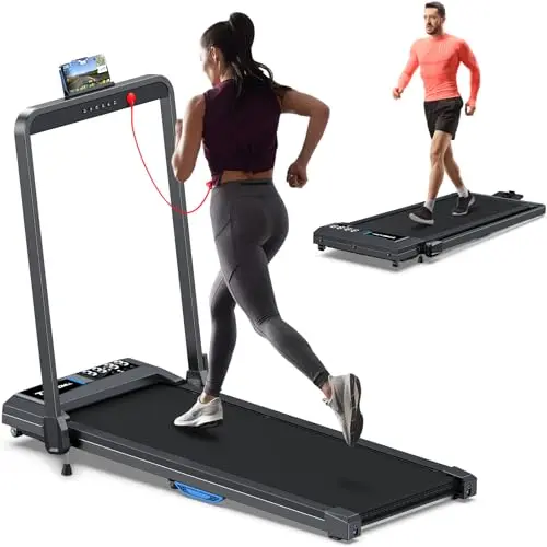 COZYINN foldable treadmill with handle and LED display