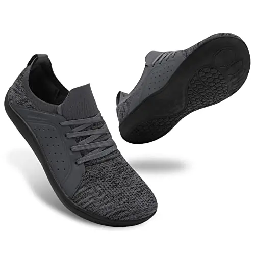 relxfeet men's minimalist barefoot shoes in dark gray color