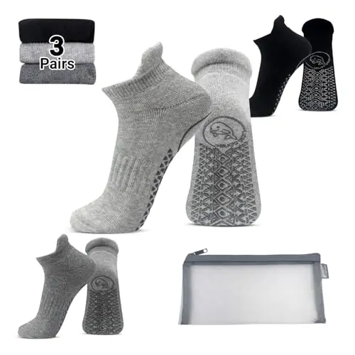 Beluga Gears non-slip grip socks three-pack set