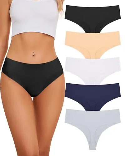 VOENXE high waisted seamless thong for exercise