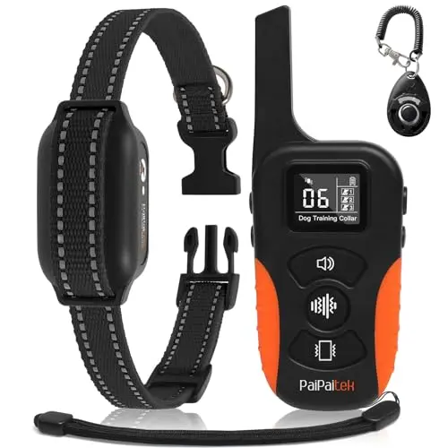 PaiPaitek no-shock dog training collar with vibration and beep modes