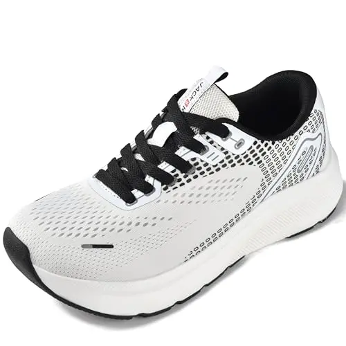 JACKSHIBO Wide Toe Box Shoes for women in white with arch support