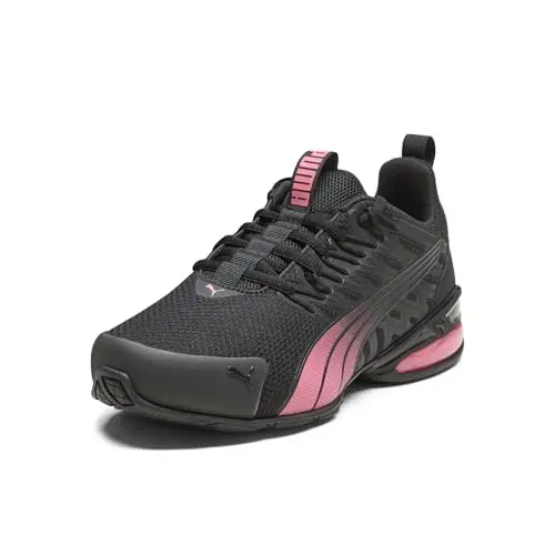 PUMA Women's Voltaic EVO Cross Trainer in black and magic rose colors