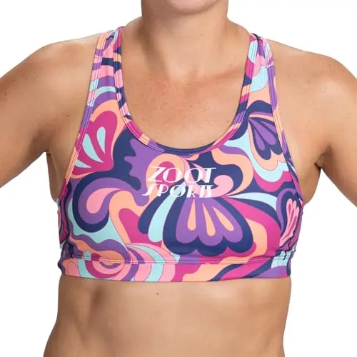 Zoot LTD Triathlon Sports Bra in La Mer color