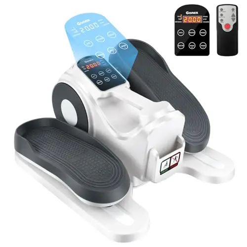 Gonex white seated pedal exerciser with remote