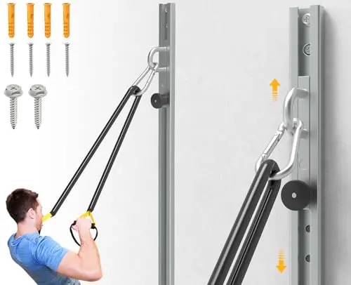 KOMOHOM black adjustable wall-mounted fitness system with automatic locking