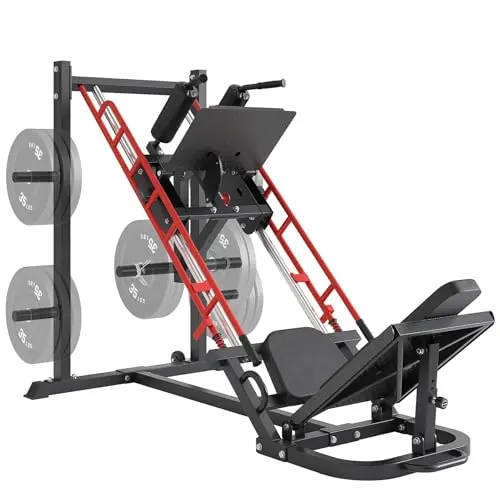 Dripex leg press hack squat machine in red for home gyms