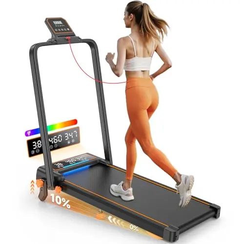RAYSPACE treadmill with RGB lights and dual LED display